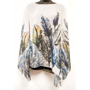 Beautiful Breezy Poncho Top Sz L